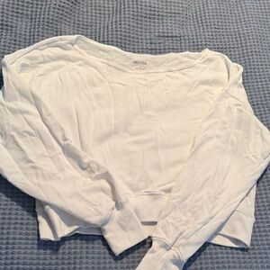 Hollister Women's white off the shoulder Sweatshirt